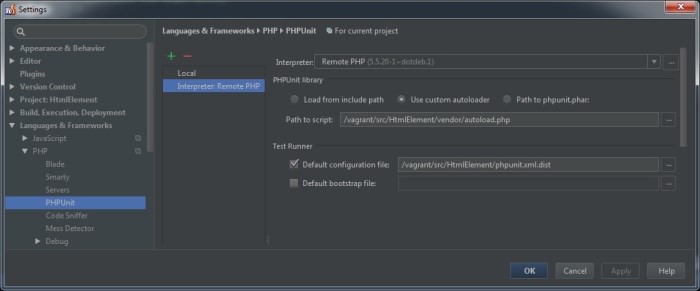 PHPStorm remote PHPUnit